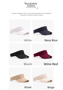 Selection of wide brim visor hats in white, navy, black, burgundy, khaki and beige