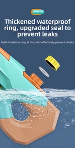 Detail of the thickened waterproof rubber ring and leak-proof seal of the toy water gun