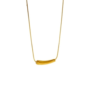 Collier minimaliste en acier inoxydable doré avec pendentif goutte d'eau pour femme