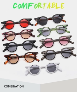 Collezione di occhiali da sole retro punk in nove colori inclusi nero rosso e tartaruga