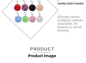 Detailed set of eight S925 silver pave crystal ball earrings in vibrant candy colors