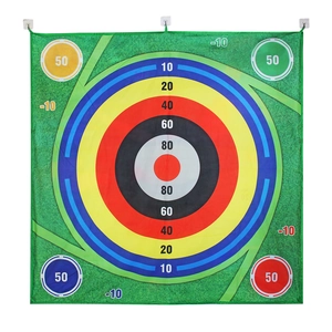 Kids portable golf chipping mat game set with colorful target rings and scoring zones