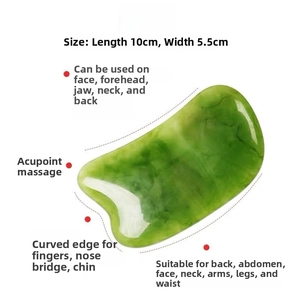Detailed resin gua sha facial tool with size 10cm x 5.5cm for neck and eye lifting