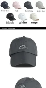 Detail of quick-dry baseball cap featuring breathable laser-cut side vents for airflow