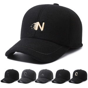 Berretto Da Baseball In Lana Invernale Da Uomo Caldo Antivento Con Paraorecchie Cappello Casual Ricamo A Lettere