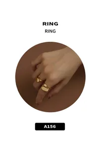 Detailed view of an irregular gold-plated oval open ring in a minimalist matte finish