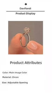 Detail of crown-shaped silver ring with zircon inlay and adjustable open band design