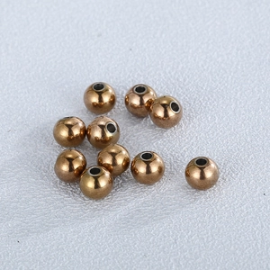 Polished 18K gold plated stainless steel spacer beads for DIY jewelry making
