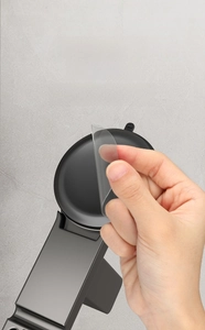 Detail view showing no-drill installation of suction cup kitchen rack hook