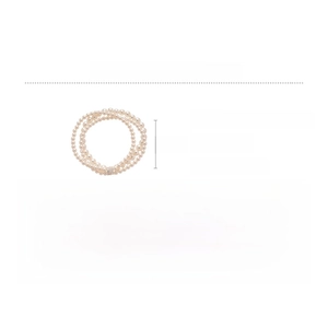 Three-layer pearl bracelet with zircon beads detail showing 18cm length and 1.5cm width