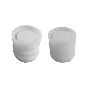 Moules cylindriques en silicone pour bougies de Noël en relief et pots de fleurs en plâtre