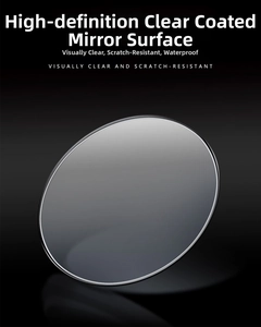 Detailed close-up of HD coated waterproof and scratch-resistant quartz watch lens