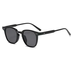 Classic square frame sunglasses with metal studs available in multiple color variants