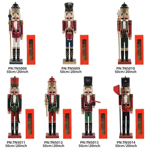 Set of 20-inch 50cm wooden Nutcracker soldiers in traditional uniforms with gift boxes