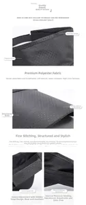 Detail view of breathable mesh fabric and adjustable strap on dark grey sun visor hat