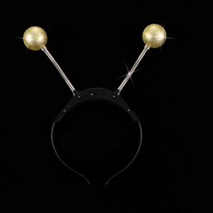 Halloween Alien headband with glowing gold spring balls for party costume accessories