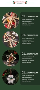 Détails de suspensions de Noël en bois 3D découpées au laser avec des motifs festifs colorés