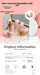 Gros plan d'ongles mocha à damier avec détails sur la taille et le matériau ABS