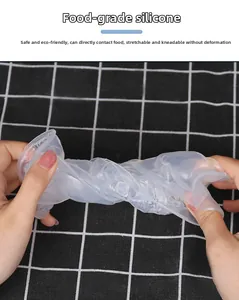 Close-up of flexible food-grade silicone material showing high elasticity and durability