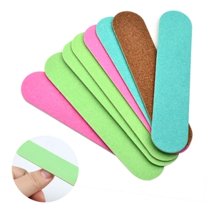 Ensemble de mini limes à ongles multicolores à double face avec texture givrée