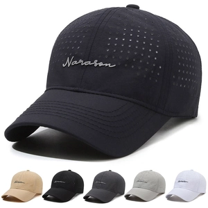 Casquette De Baseball Respirante Séchage Rapide Maille Découpée Au Laser Protection Solaire Chapeau Sport Réglable