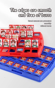 Detail of smooth edges on interactive children board game with red and blue bases