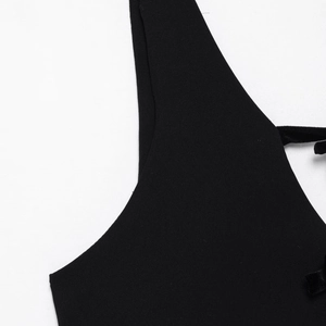 Robe de soirée élégante en velours noir avec nœud au dos pour femmes, style chic
