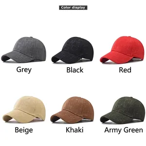 Minimalist grid pattern baseball caps in six colors for men and women with sun protection