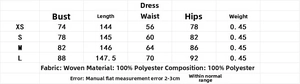 Tabella taglie per abito midi in mesh senza maniche con dettagli in 100% poliestere