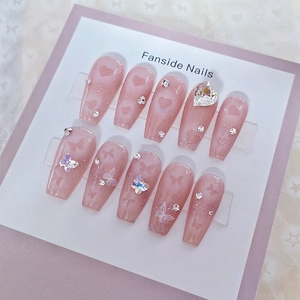 Stickers 3D Pour Ongles Ultra Mince Transparent Autocollant Motifs Coeur Étoile Papillon Pour Manucure DIY