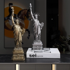 Moderne statue della Libertà in bronzo e argento per decorazioni domestiche creative