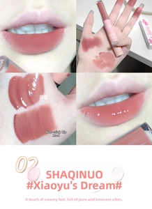Detailed swatches and lip application of dual-ended liquid lipstick in shade 02