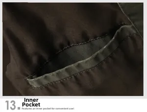 Detailaufnahme der robusten Innentasche mit verstärkter Köperbindung für Herrenjacken