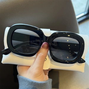 Retro Quadratische Sonnenbrille Großer Dicker Rahmen UV-Schutz Vintage Ins Stil Mode Brille Für Damen Herren Outdoor