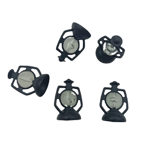 Set of five miniature retro plastic lantern ornaments for dollhouse DIY decoration