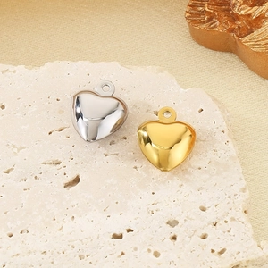 Pendenti a cuore lucidi in oro e argento su base in pietra per gioielli fai-da-te