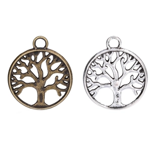 Ciondoli Albero della Vita vintage in lega bronzo e argento per creazione gioielli fai da te