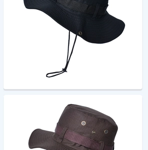 Vue détaillée du tissu ripstop résistant des bobs avec œillets métalliques et cordon réglable