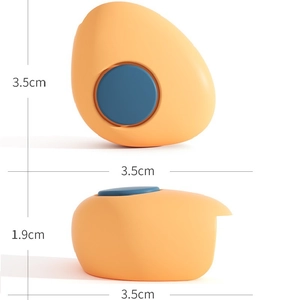 Detailed dimensions of the L-shaped silicone safety corner protector for furniture