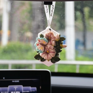 Auto Aroma Steinform Schmetterlingsblume Design hängend am Rückspiegel