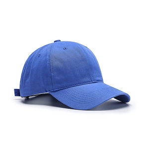 Classic navy blue cotton baseball cap with pre-curved brim and six-panel structure