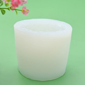 Rose heart cylinder silicone mold for DIY handmade cake candle and soap making