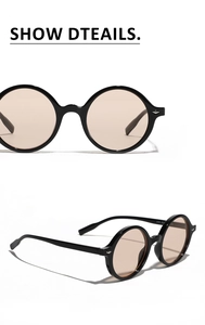 Detail shot of vintage round sunglasses showing CE certification and model 2386 mark
