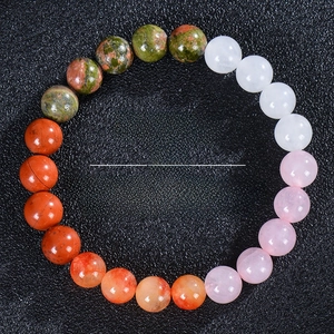 Natural Stone Beaded Fertility Bracelet Sunstone Rose Quartz Handmade Healing Crystal Jewelry Gift For Women Moms-To-Be