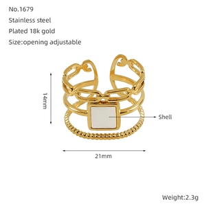 Spécifications détaillées de taille pour bague géométrique ajourée en or 18 carats
