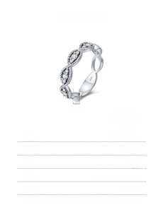 Detailed specs of twisted S925 sterling silver ring showing 4.4mm width and 2.05g weight
