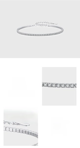 Detailed macro view of s925 sterling silver tennis bracelet with 5A grade zircon stones