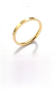 Polished minimalist stainless steel rings in rose gold, gold, silver, and black finishes