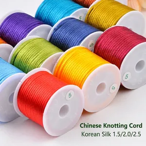 Cordino di Giada in Seta Coreana in Nylon per Creazione Gioielli Fai da Te Filo per Intrecciare Nodo Cinese Bracciale Collana