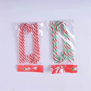 Christmas tree hanging decorations, colorful acrylic candy canes in red white and green stripes